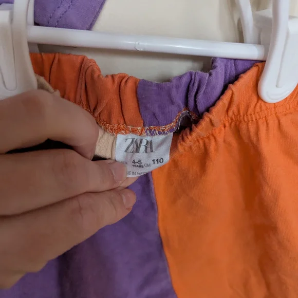 Zara Trendy Kids' Orange and Purple Shorts Set 4-5Y - Picture 4 of 5